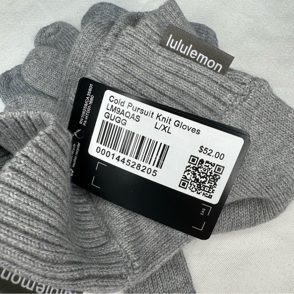 Lululemon Men’s Cold Pursuit Merino Wool Tech Gloves Grey Large XL NWT - Picture 6 of 6
